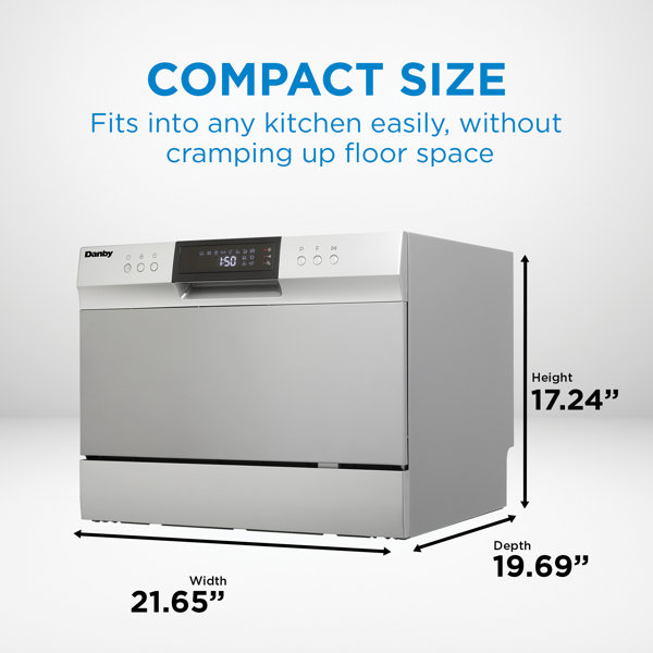 Danby Apartment Size 22"" 54 dBA Countertop Digital Control Dishwasher